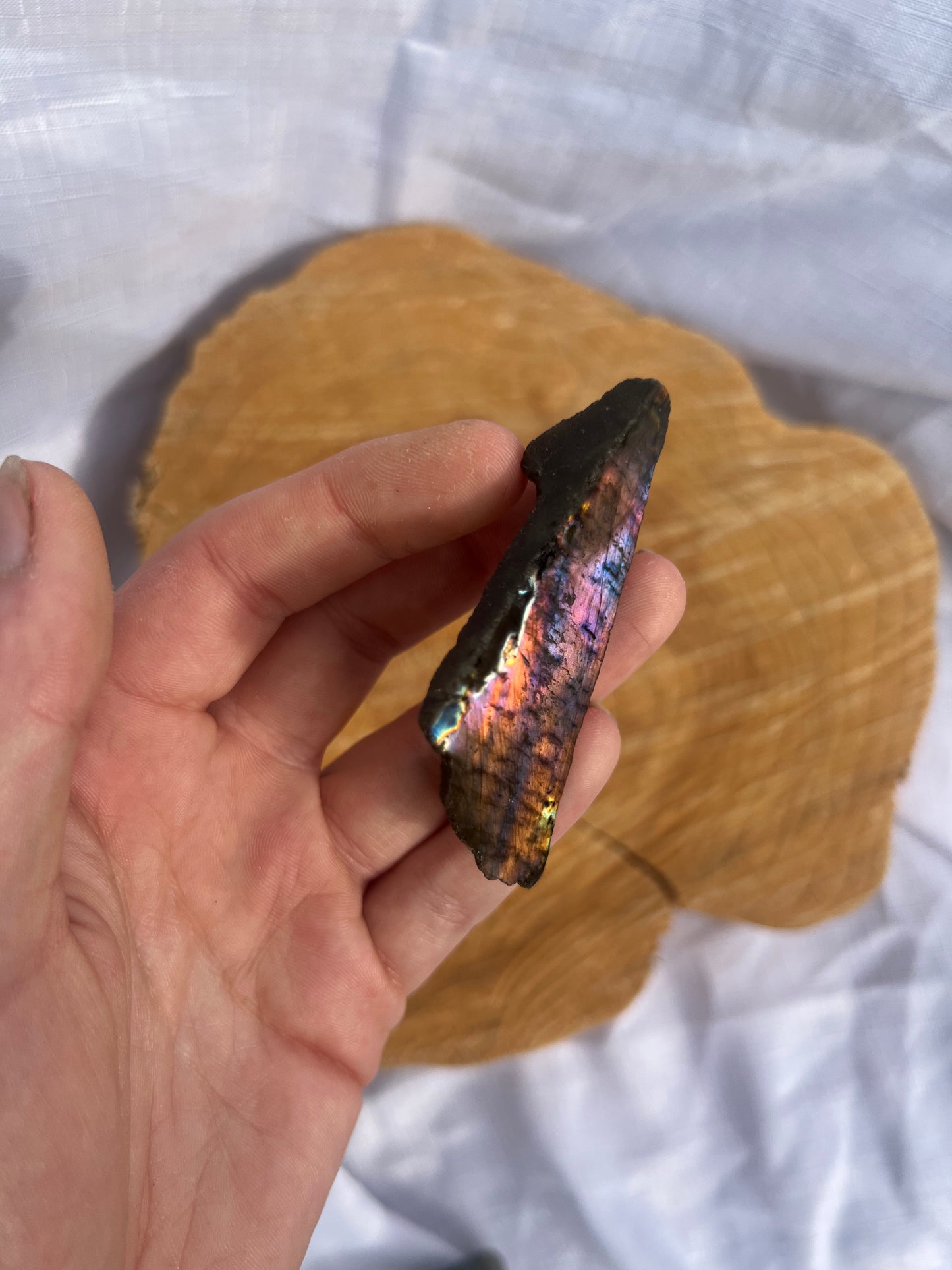 half polished flashy labradorite chunks