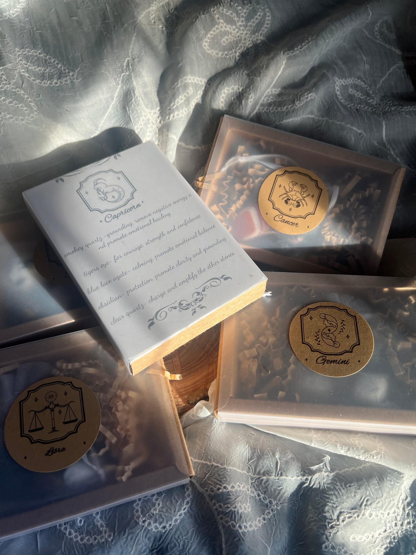 Zodiac Tumble Stone Crystal Gift Set