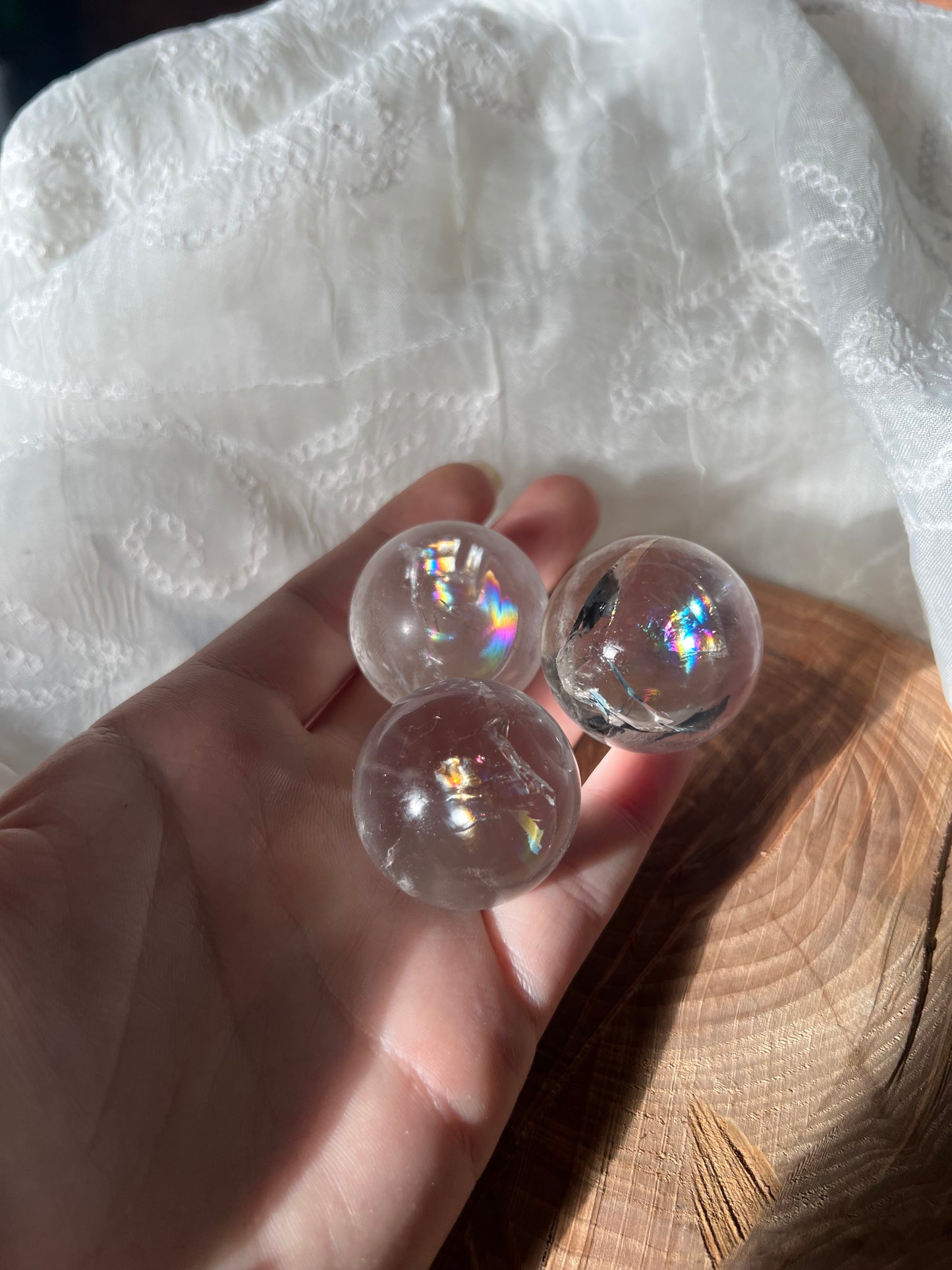 A grade clear quartz mini spheres