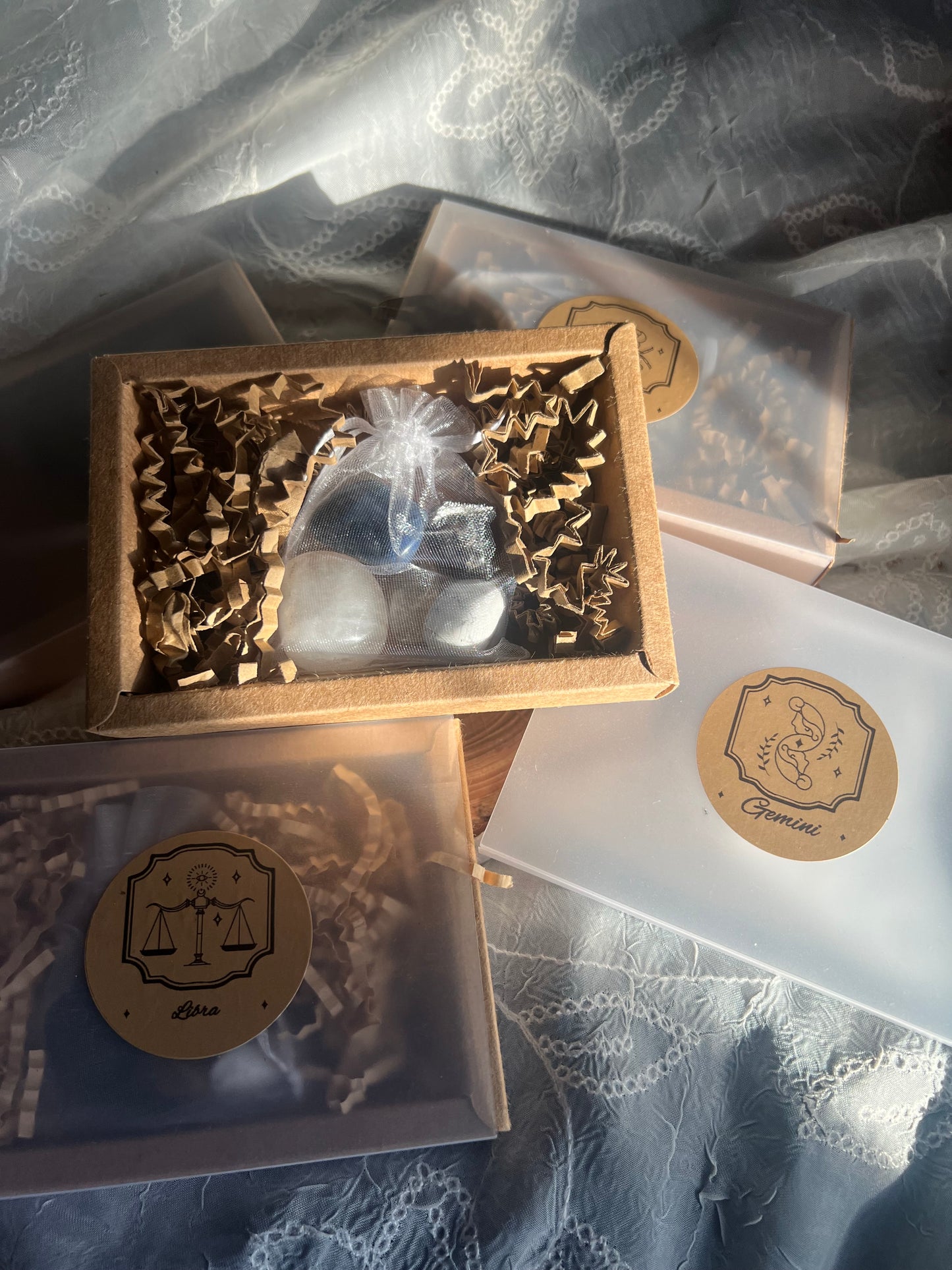 Zodiac Tumble Stone Crystal Gift Set