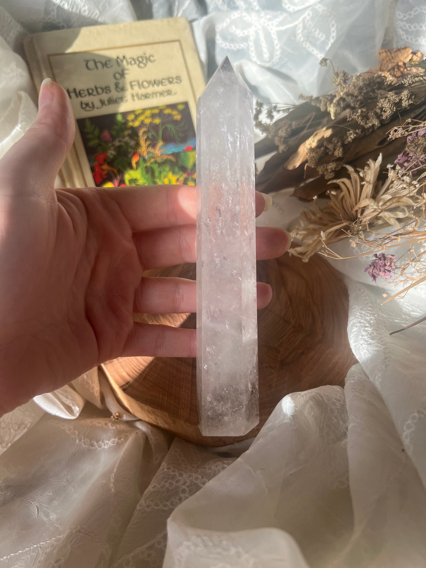 A grade clear quartz large tower