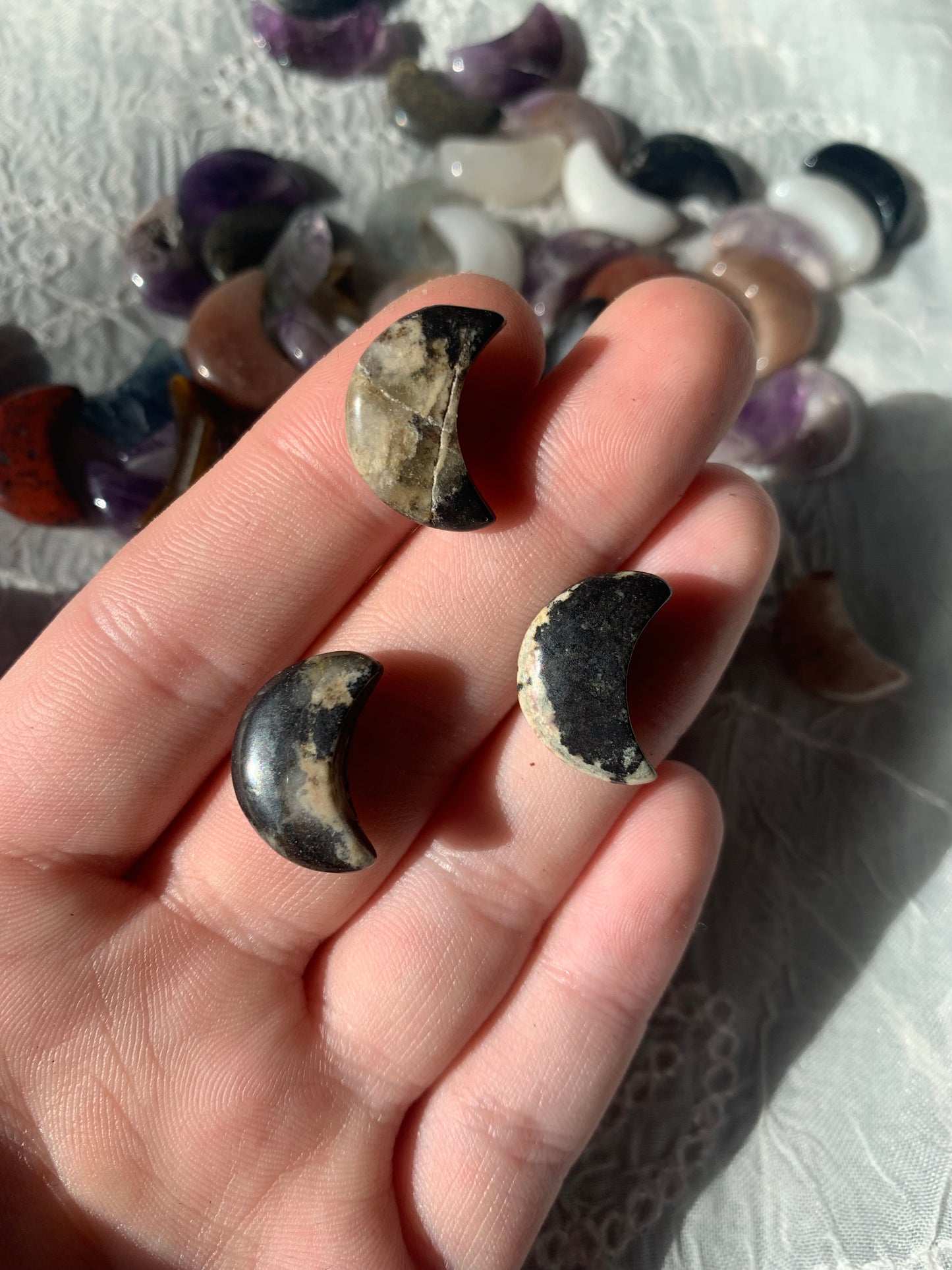 intuitively chosen mini moon carving