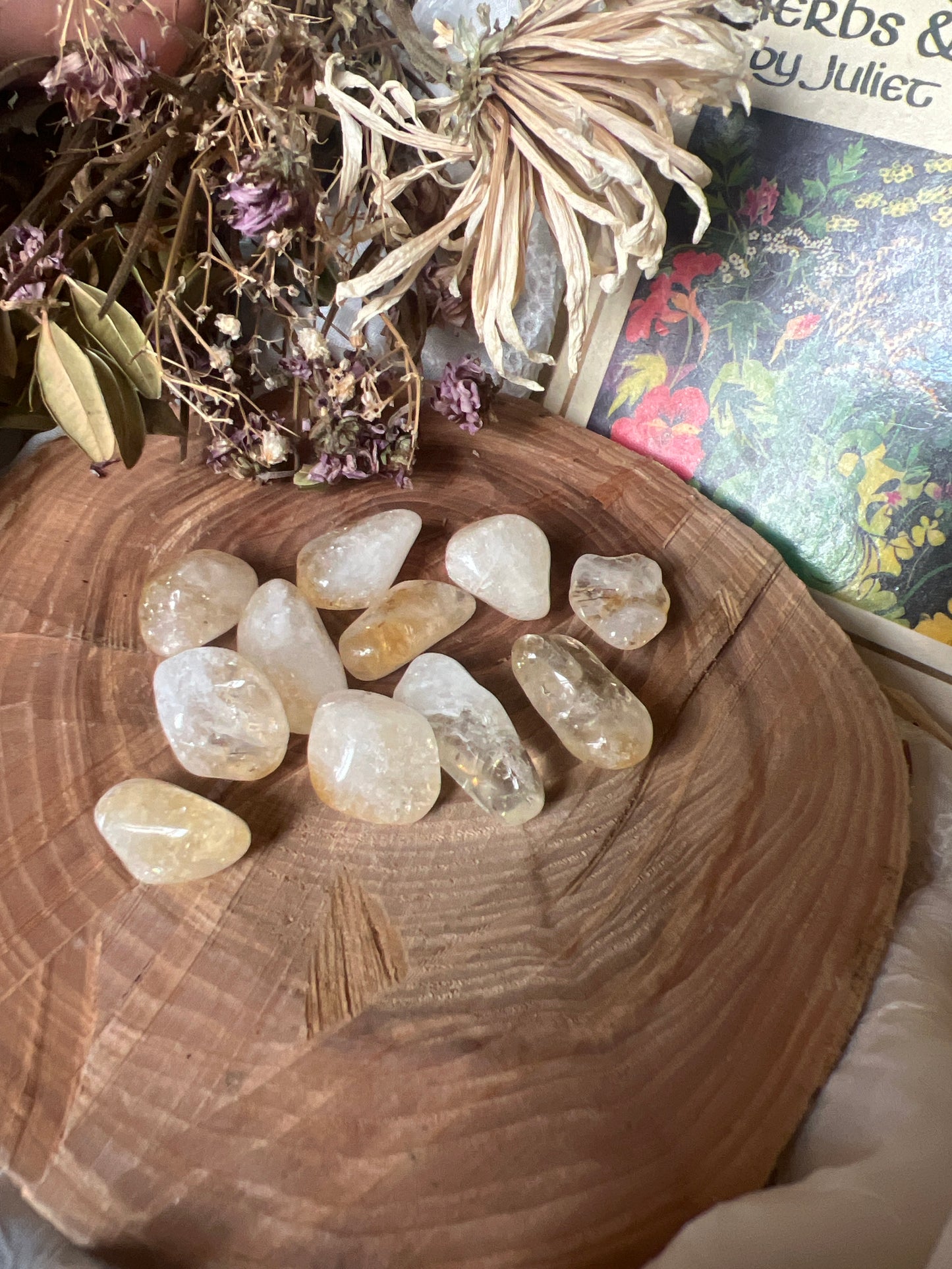 Citrine tumble stone