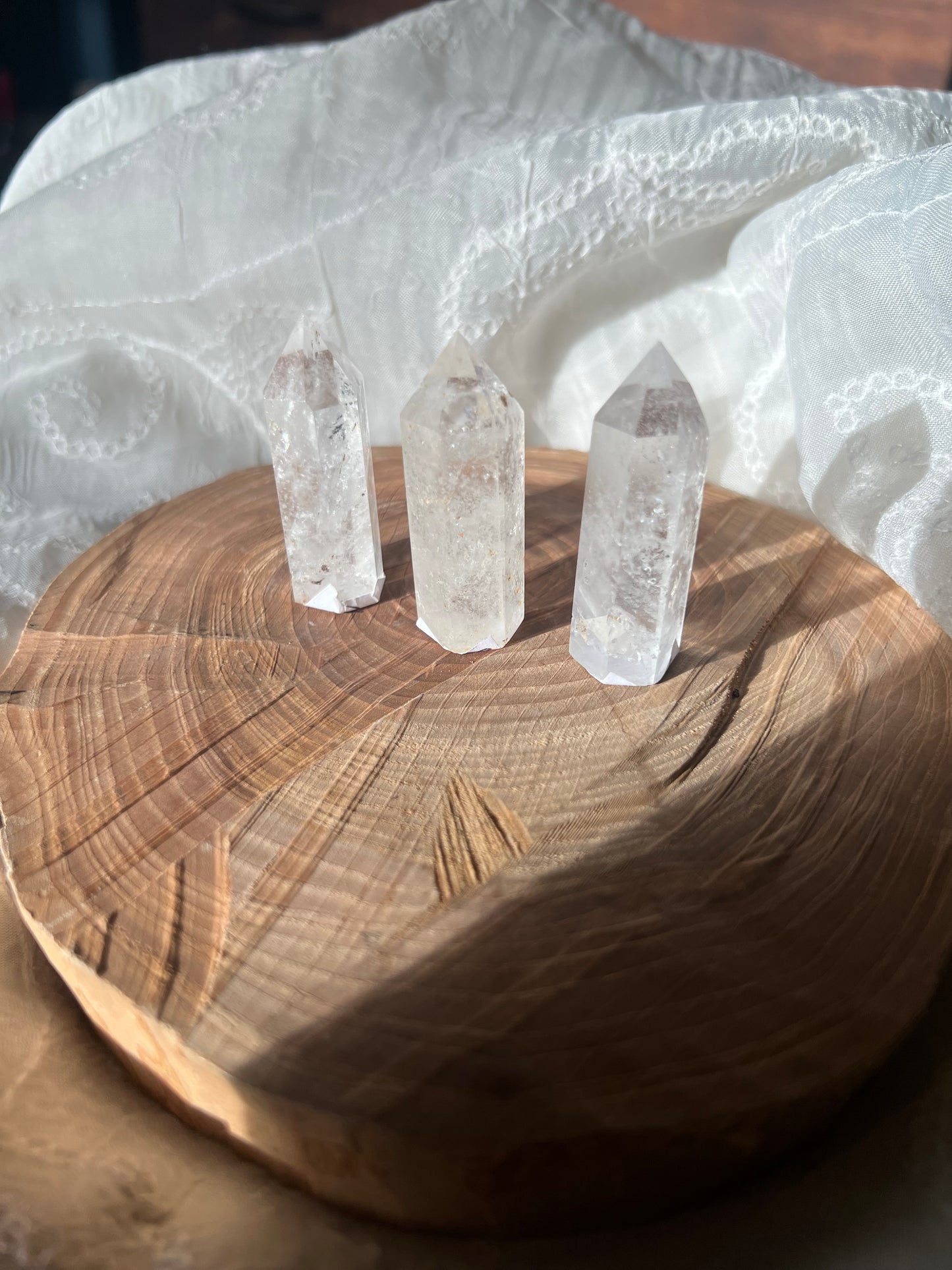 mini A grade clear quartz towers