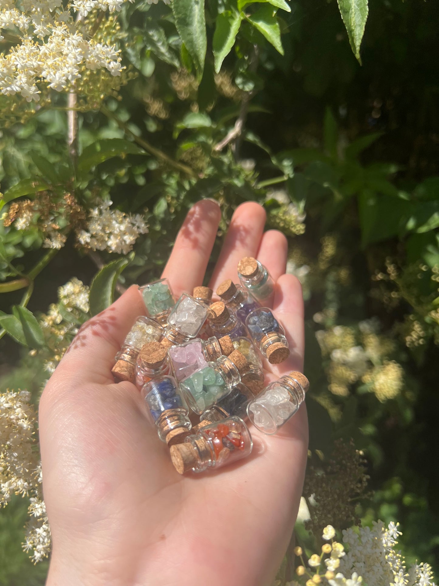 mini crystal chip wish bottle