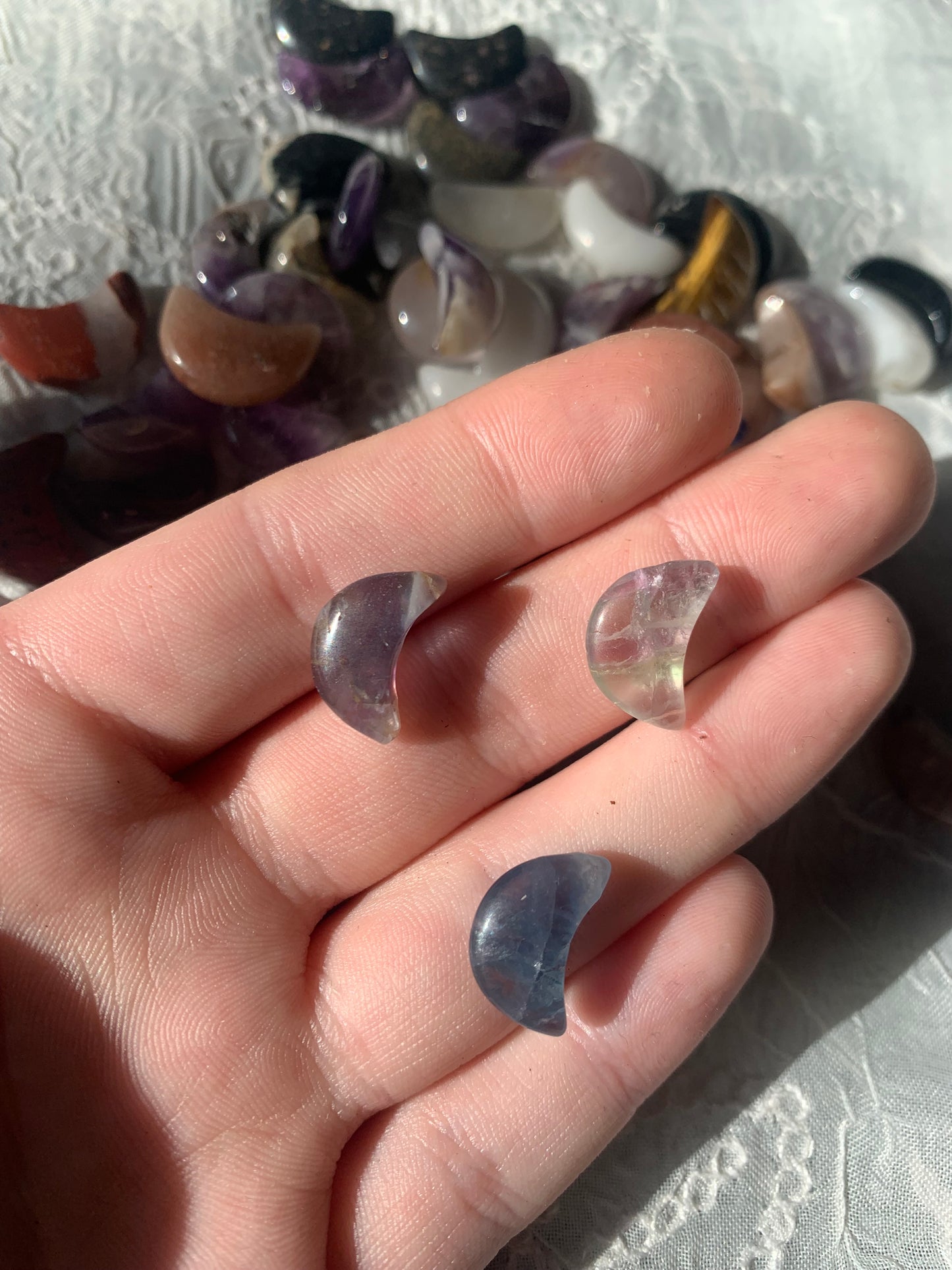 intuitively chosen mini moon carving