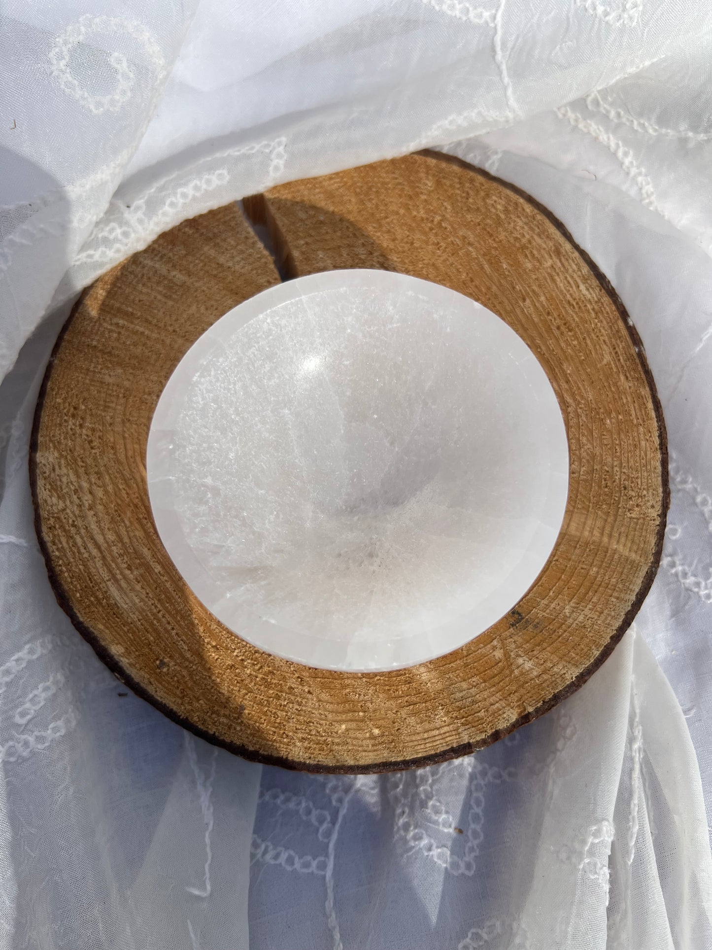 round selenite bowl