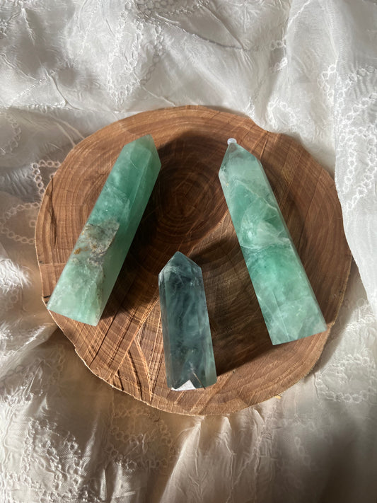 green fluorite towers