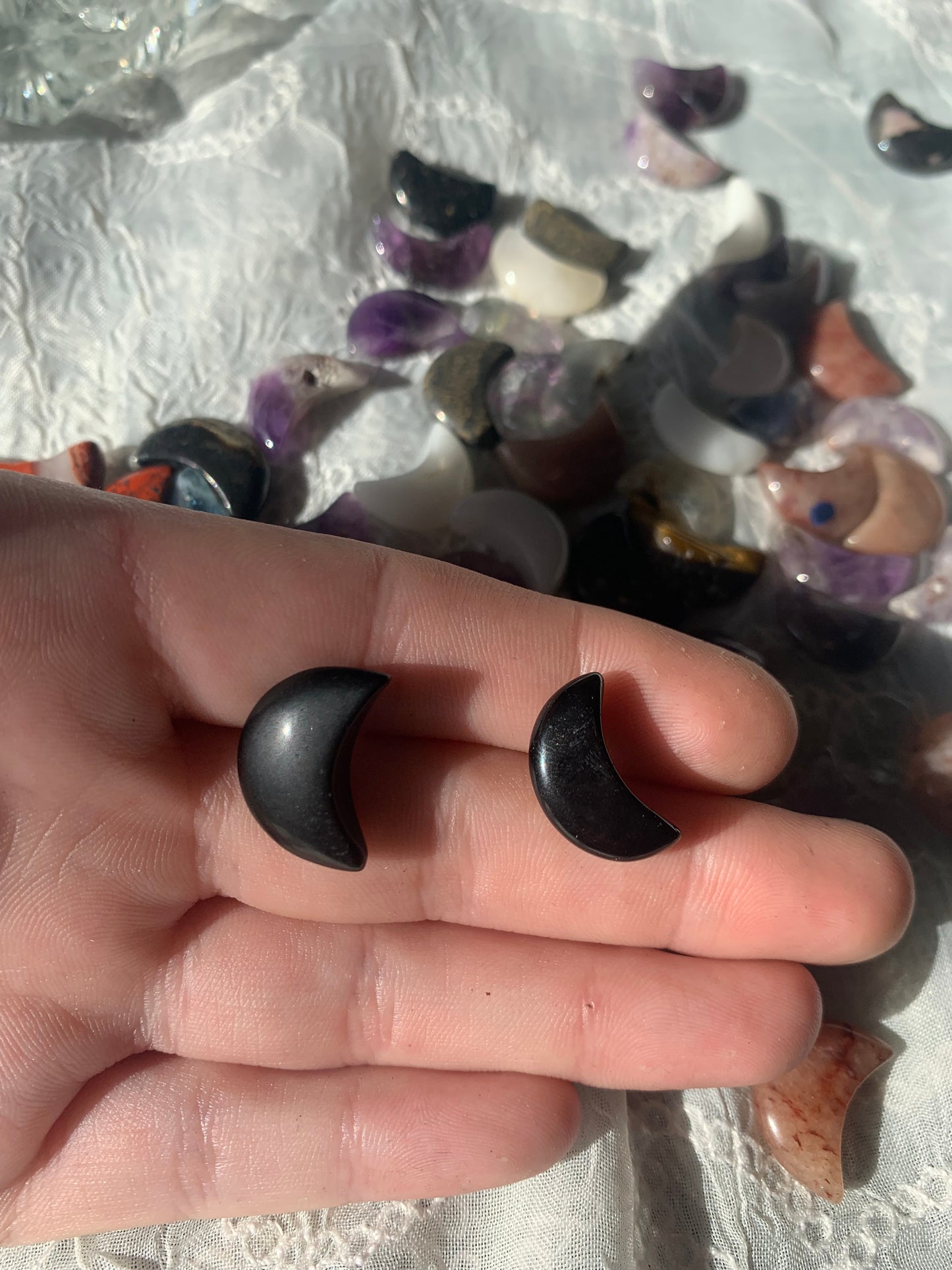 intuitively chosen mini moon carving