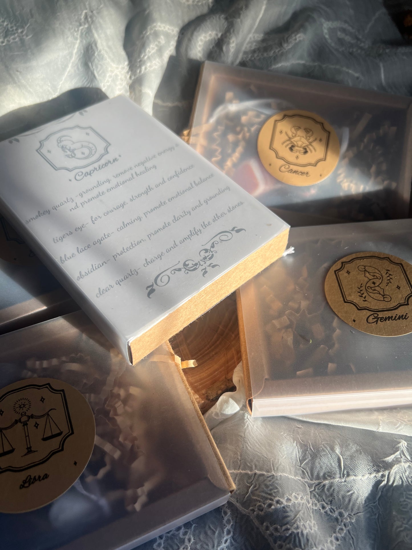 Zodiac Tumble Stone Crystal Gift Set