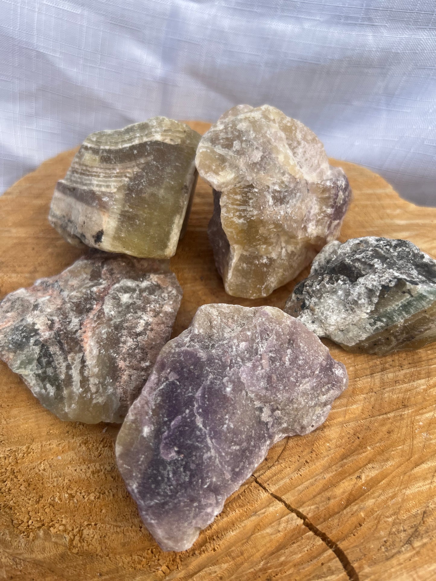 large raw flourite chunks