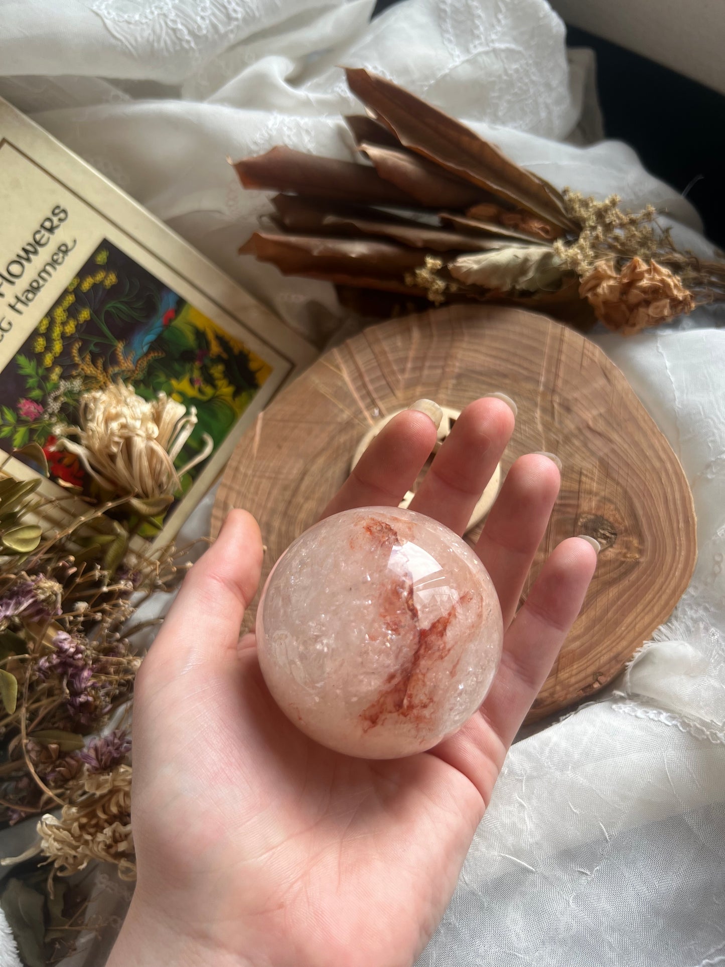 Medium Fire Quartz sphere with stand