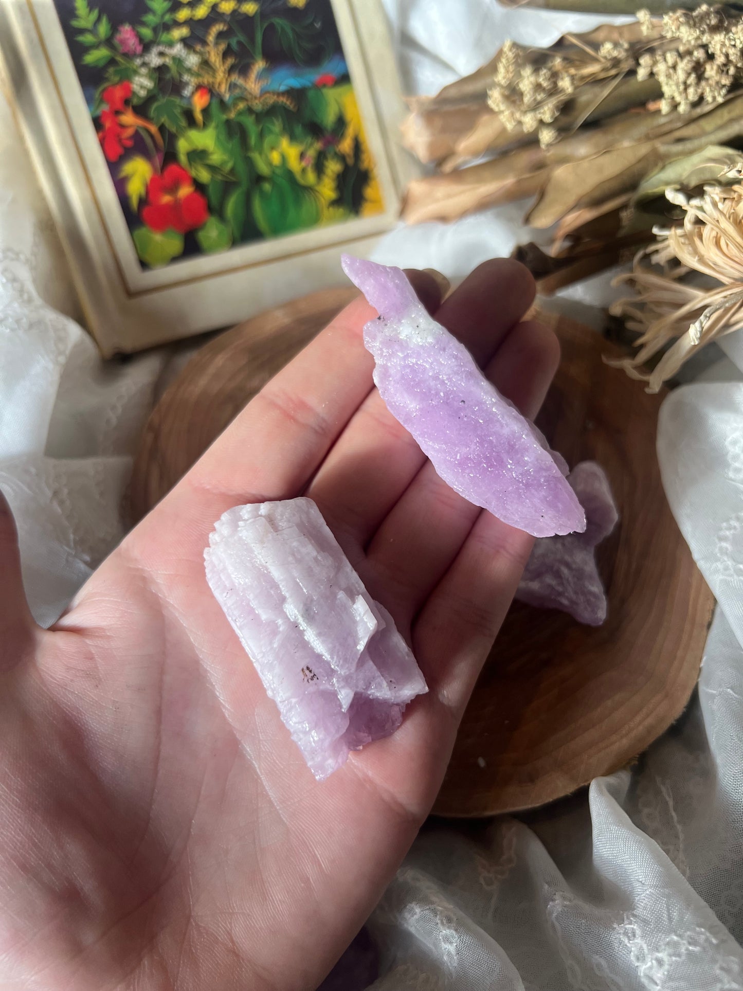 Raw Pink Kunzite Chunks