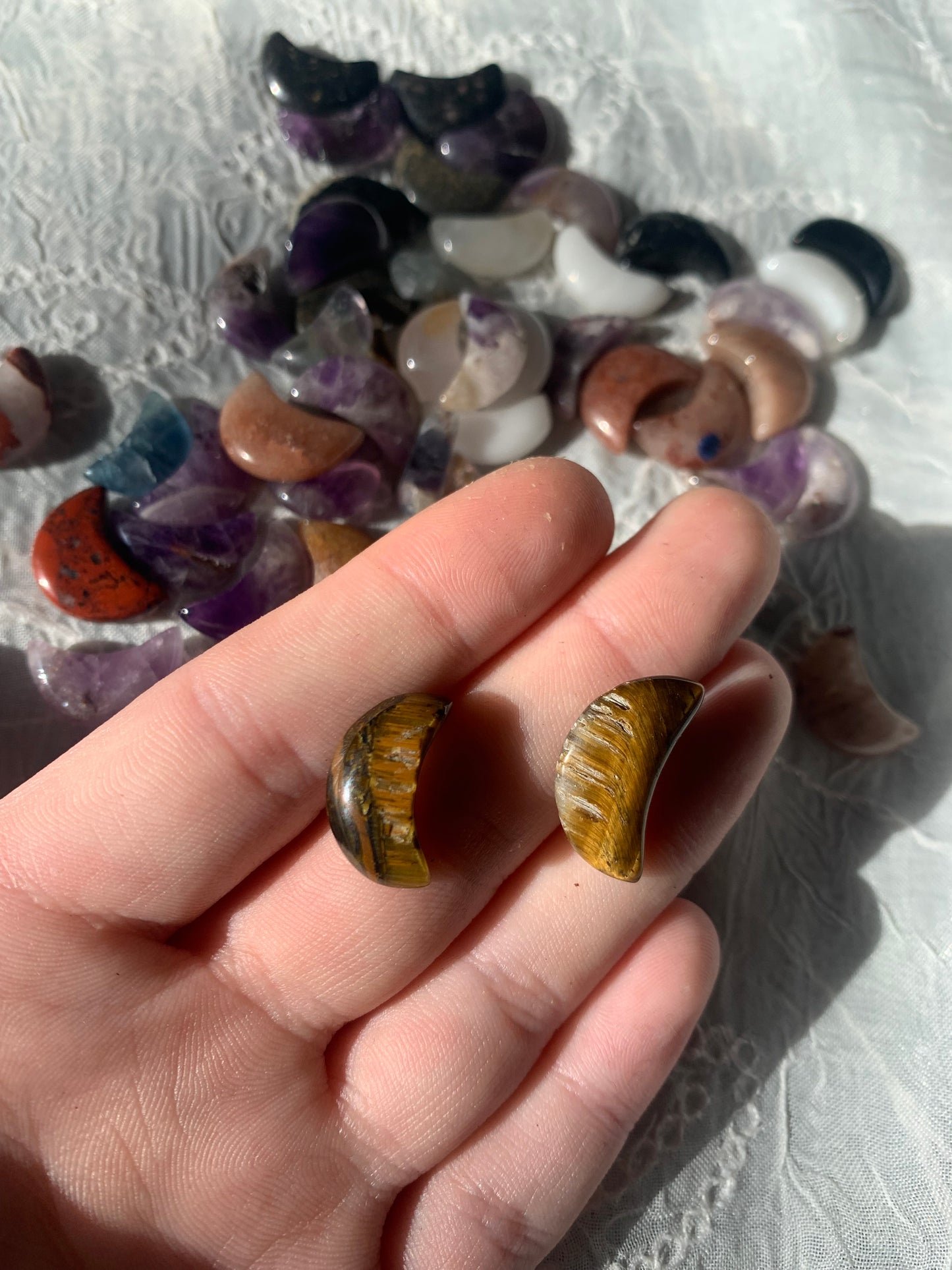 intuitively chosen mini moon carving