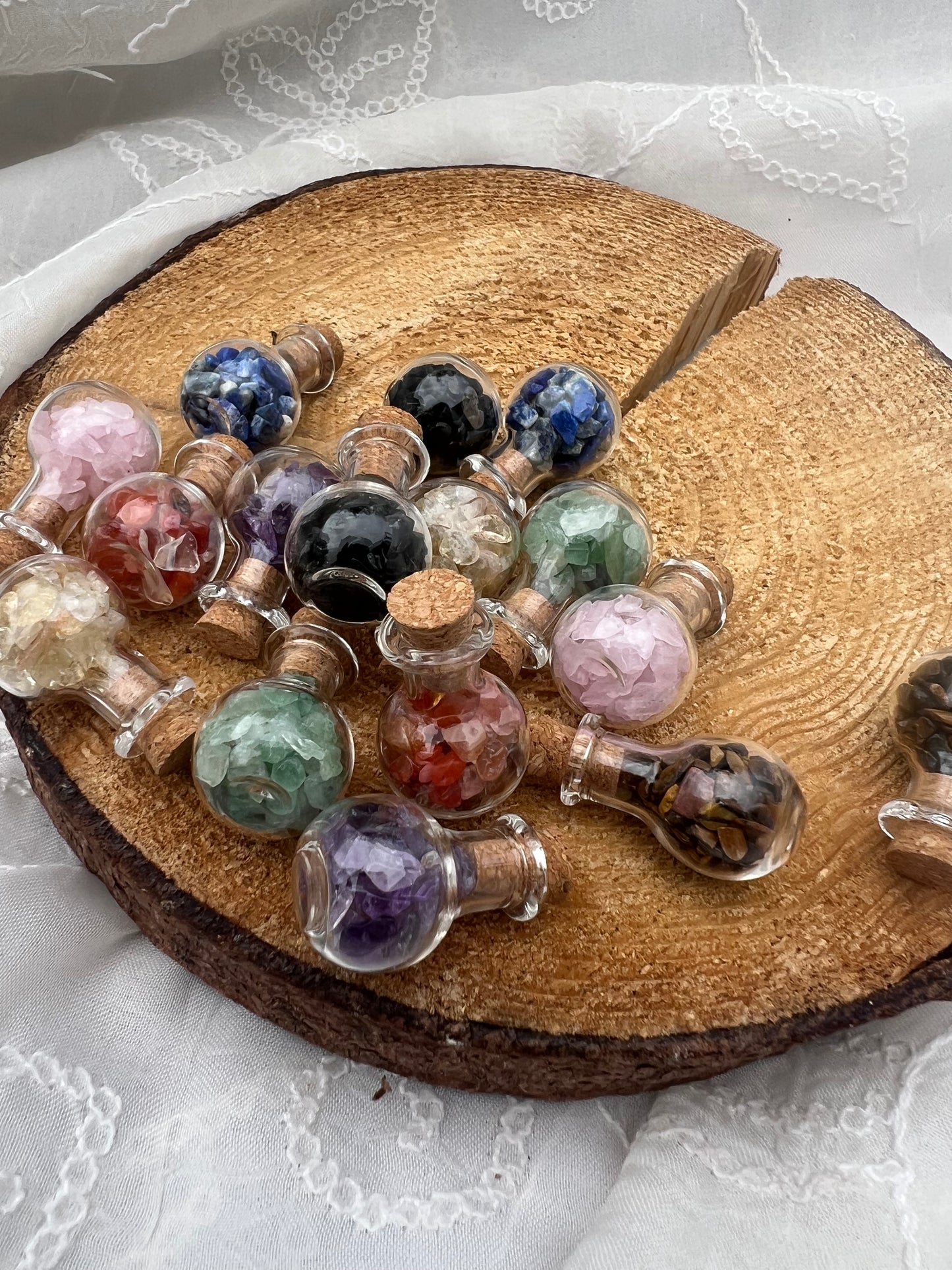 mini potion crystal chip wish bottle