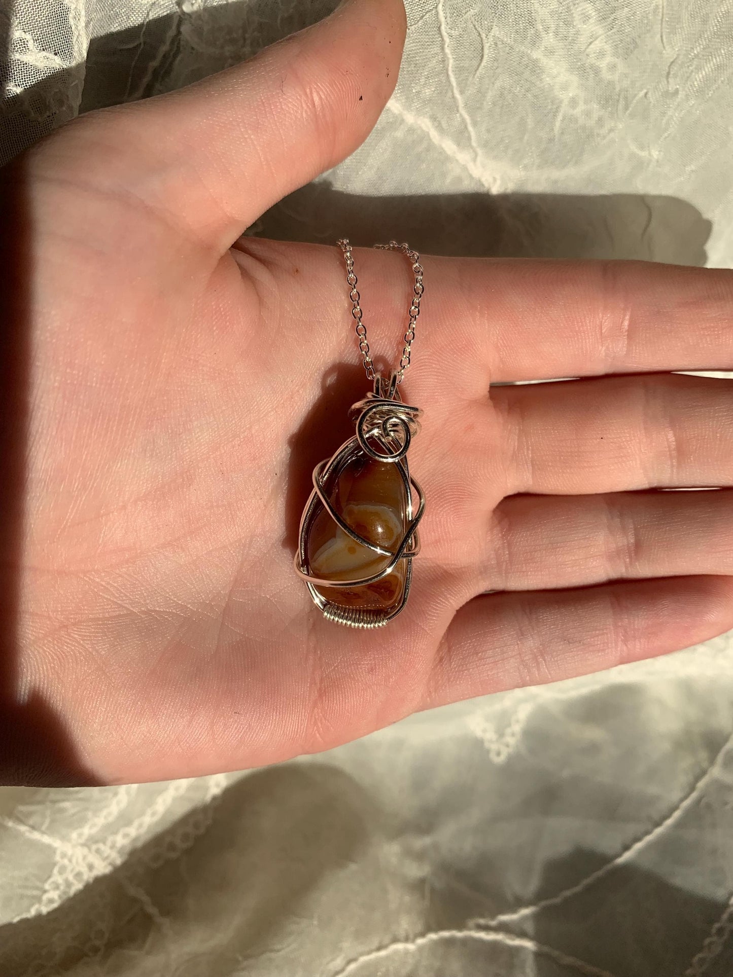 One Of A Kind Silver Crystal Pendants