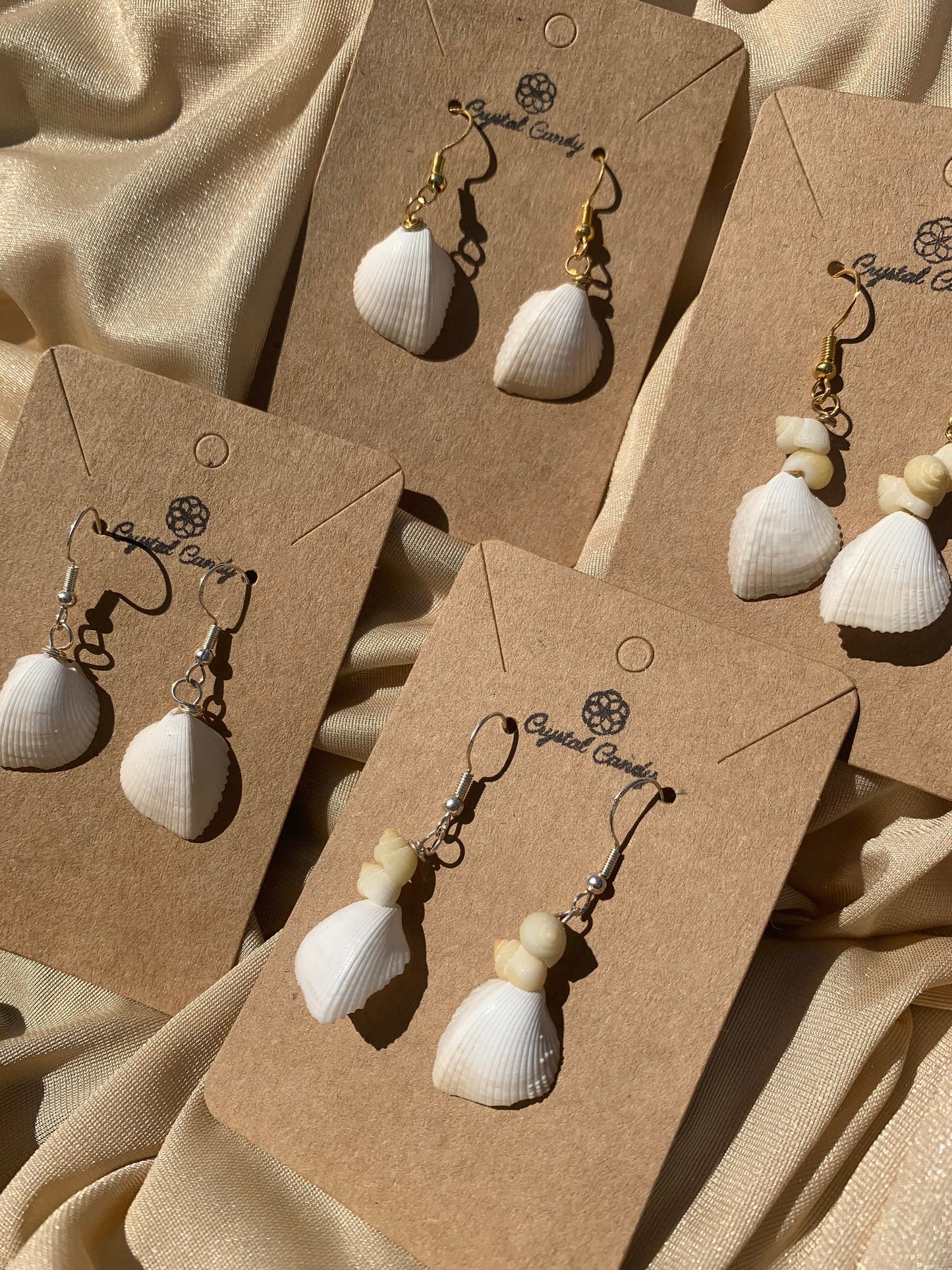 Upcycled Sea shell Earrings