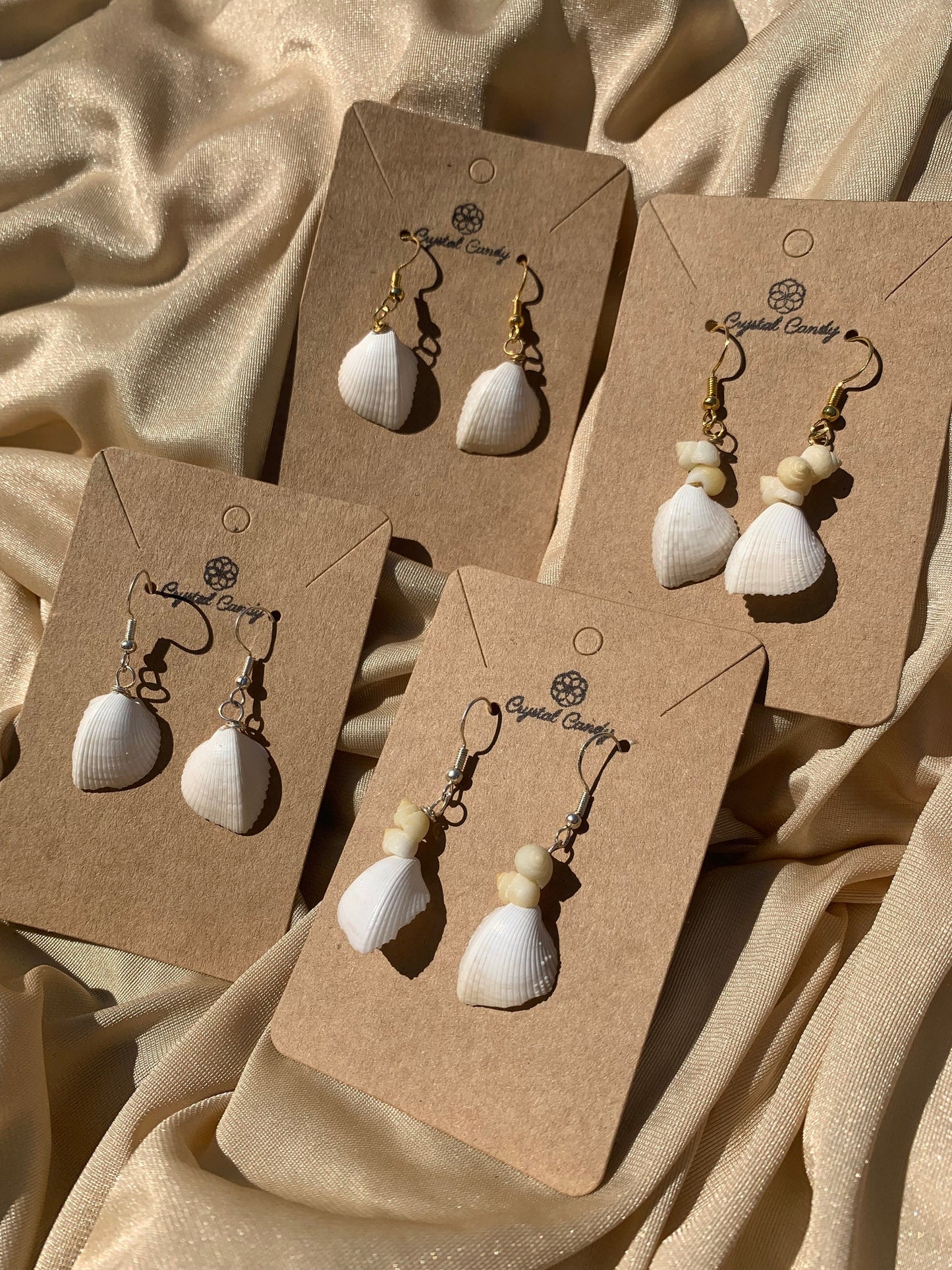 Upcycled Sea shell Earrings