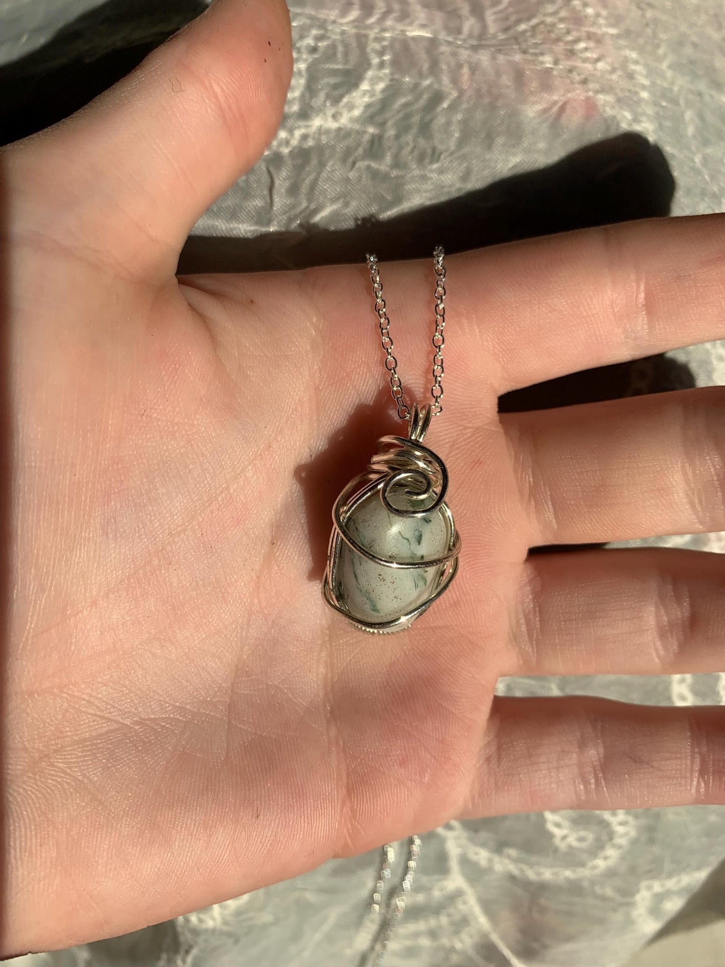 One Of A Kind Silver Crystal Pendants