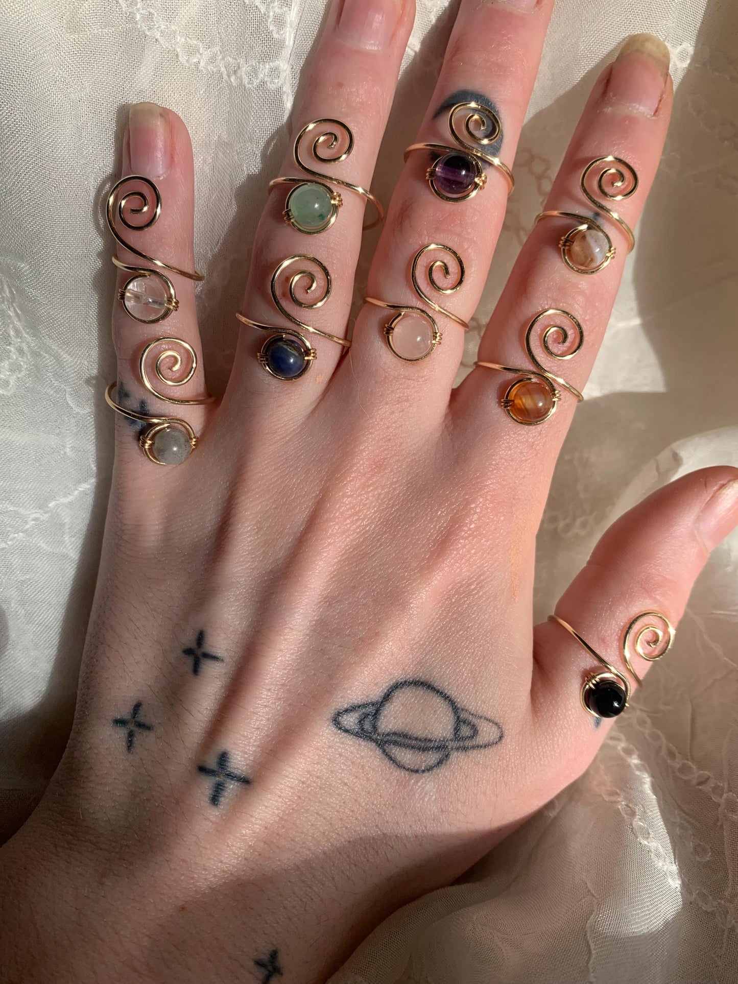 intuitively chosen fairy core-Crystal Jewellery Mystery box -gold and silver