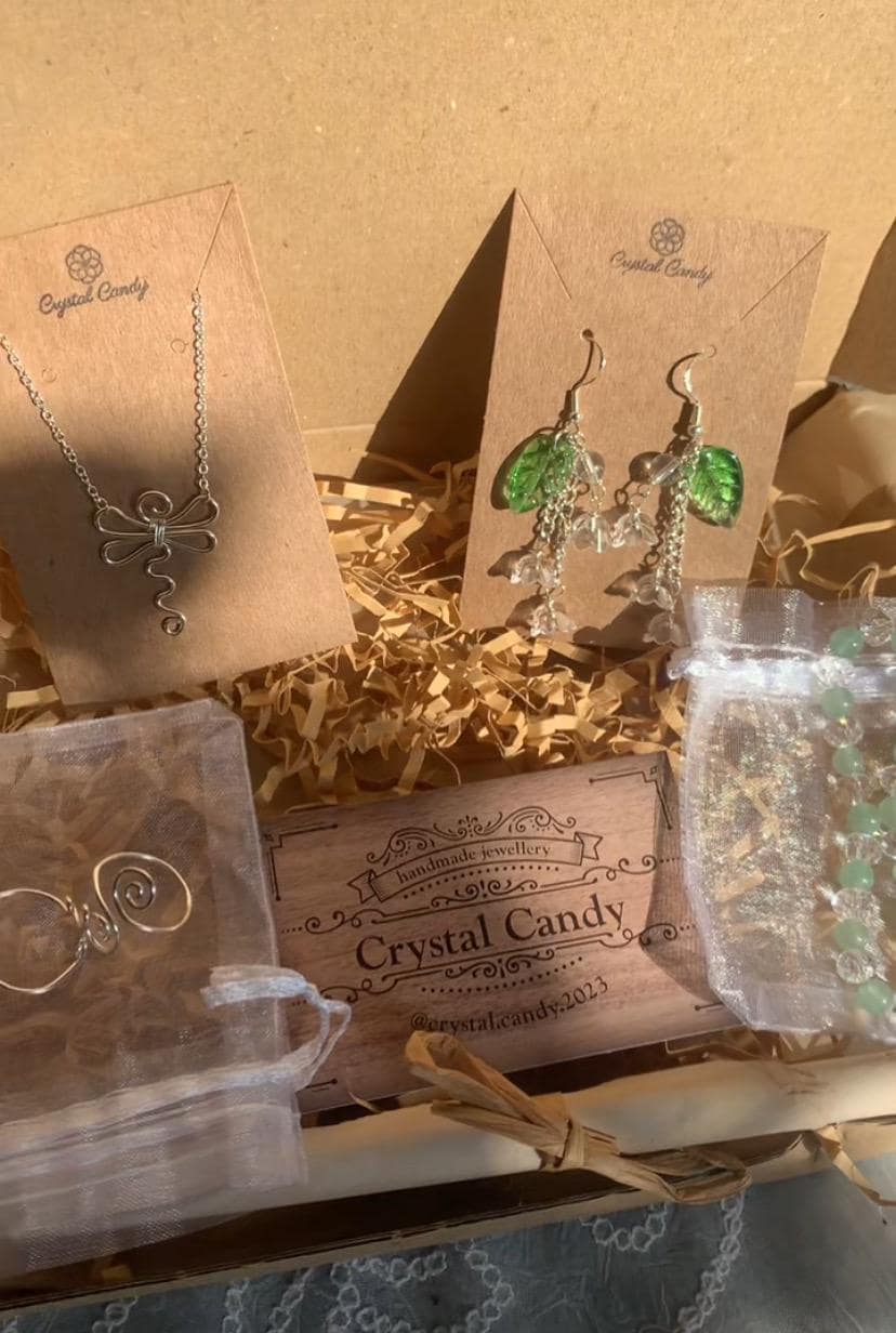 intuitively chosen fairy core-Crystal Jewellery Mystery box -gold and silver